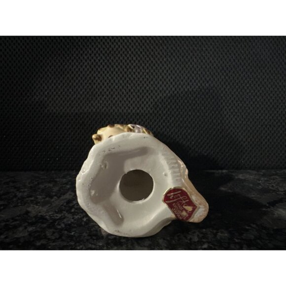 Vintage Lefton Ceramic Praying Girl Figurine In Pink Dress & Bow - Picture 7 of 8